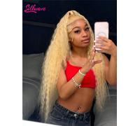 Silkwave 613 Hd Parrucca Frontale Del Merletto 13x6 Parrucche Dei Capelli Umani Ricci Brasiliano Pre Pizzicato Bionda Trasparente Parrucche Anteriori Del Merletto Per Le Donne