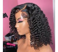 Silkwave Breve Riccio Bob Parrucche Dei Capelli Umani 100% Nero Onda Profonda 13x4 HD Del Merletto Trasparente Parrucche Frontali Del Merletto Per Le Donne Brasiliane