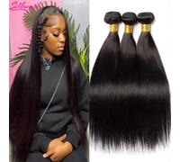 Silkwave Fasci lisci Fasci di tessuto per capelli umani Estensione dei capelli Remy Capelli Remy brasiliani neri naturali 1/3/4 pezzi 10-30 pollici