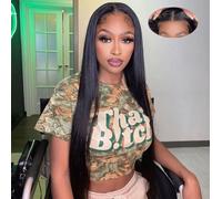 Silkwave Glueless Parrucca Capelli Umani Pronti Da Indossare Dritto 4X4 5x5 Hd Parrucca Del Merletto Prepizzicato Parrucche Brasiliane Dei Capelli Umani Al 100% Per Le Donne