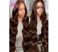 Silkwave Marrone Cioccolato 13x6 Hd Anteriore Del Merletto Parrucche Dei Capelli Umani Per Le Donne Brasiliano Dell'onda Del Corpo 13x4 Parrucche Frontali Del Merletto Pieno Dei Capelli Umani