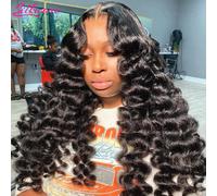 Silkwave Sciolto Onda Profonda Parrucca di Capelli Umani 13x6 Hd Frontale Del Merletto Ricci Prepizzicati Onda di Acqua Parrucca Anteriore Per Le Donne Nere Brasiliane 13x6 Lace Wig