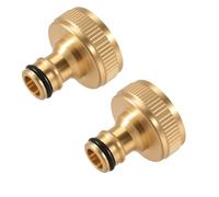 Silkwish 2 connettori per rubinetto in ottone, 1 pollice, filettatura interna per raccordi per tubi Gardena, attacco rapido IG 1", compatibile con sistema a incastro Gardena (adattatore rubinetto tubo