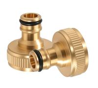 Silkwish 2 connettori per rubinetto in ottone da 1/2 pollici, filettatura interna per raccordi per tubi Gardena, attacco rapido IG 1/2", compatibile con sistema a incastro Gardena (adattatore