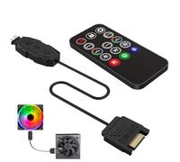 Silkwish ARGB Controller remoto per splitter ARGB, controller di fan SATA Power RGB, fan PC RGB, ventole RGB, custodia per PC, 5 V, 3 pin, 14 tasti Remote Control Switch RGB Fan Hub