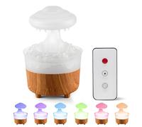 Silkwish Umidificatore a nuvola, umidificatore a nuvola di pioggia, umidificatore d'aria, diffusore a fungo per olio essenziale con luci a 7 colori e telecomando, per rilassanti camere da letto in uff