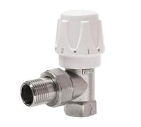 Silkwish Valvola termostatica da 1/2", DN15, valvola per radiatore | Valvola termostatica per regolazione della temperatura, valvole termostatiche da 1/2", raccordo di ritorno con attacco