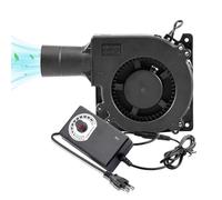 Silkwish Ventola 230 V con regolatore di velocità - AC ventola radiale con regolatore, ventilatore a turbina per riscaldatori, barbecue, picnic, raffreddamento per elettrodomestici, 120 x 32 mm