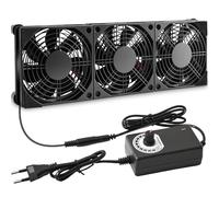 Silkwish Ventola da 360 mm, 12 V, per case, ventola per computer con controllo della velocità, ventola AC 220 V-240 V, raffreddamento senza spazzole per PC, computer portatile, TV box, router, armadio