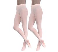 Silky Dance 2 paia di collant convertibili per danza classica, 60 denari, confezione multipla per ragazze, bambini, adulti e donne, in rosa, rosa chiaro, bianco, nero, marrone chiaro e marrone chiaro,