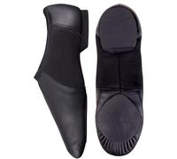 Silky Dance AeroFlex - Scarpe jazz con suola divisa, in vera pelle, colore: nero e marrone chiaro, per bambini e adulti, Nero , 34 EU