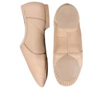 Silky Dance AeroFlex - Scarpe jazz con suola divisa, in vera pelle, colore: nero e marrone chiaro, per bambini e adulti, Marrone chiaro, 34 EU