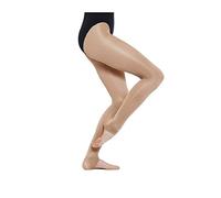 Silky Ragazze 1 paio danza Shimmer della staffa Collant in 2 colori - 9-11 anni - luce Toast