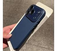 Silky Skin Feel Shockproof Case for iPhone 17 Pro Max, Magnetic Charging Anti-Collision Matte Protective Case with Crystal Lens (Deep Blue,13pro)