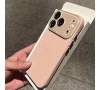 Silky Skin Feel Shockproof Case for iPhone 17 Pro Max, Magnetic Charging Anti-Collision Matte Protective Case with Crystal Lens (Pink,17)