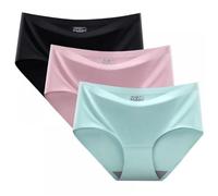 Silky Tactile - Biancheria intima da donna, 2 pezzi, confezione da 3 pezzi, colore: blu, Azzurro, XXL