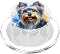 Silky Terrier Dog Acquerello Opera d'arte PopSockets PopGrip per MagSafe