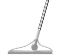 Silkyhouse Scopa magica in silicone, multifunzione, scopa lavavetri per acqua e peli di animali domestici, con manico extra lungo regolabile in acciaio inox per pavimenti, vetro, piastrelle