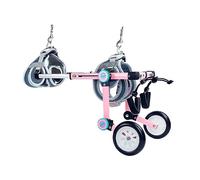 Silla de ruedas para perros, carrito ajustable para perros, sillas de ruedas de 2 ruedas para mascotas/perritos, carrito de rehabilitación para perros discapacitados con patinete para mascotas ( XXS)