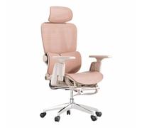 Silla ergonómica para oficina: cómoda silla para escritorio de oficina en casa, reposabrazos abatibles y un cómodo cojín de malla para el asiento(Pink,Cloud)