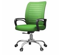 Silla ergonómica para oficina en casa con respaldo de malla, ruedas, soporte lumbar y cómodos reposabrazos, adecuada para uso doméstico, en dormitorios(Green,Black Frame)