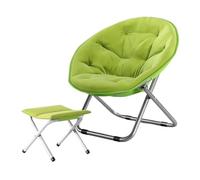Silla Tipo Platillo Taburete Plegable Con Reposapiés Silla Circular Juegos En Dormitorio Asiento Plegable Y Cómodo Para Espacios Pequeños Silla Plegable Redonda Con Forma De Luna Y Hongo-Fruit green