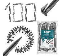 Sillar 100 Pezzi Ancore per Terreno Giardino, Ancoraggi a Terra per Tubi Flessibili a Goccia, Ancore in plastica Resistenti, Ancoraggio per Il Fissaggio a Terra per l'irrigazione del Giardino 9cm