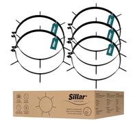 Sillar Anelli Aeratori per Rullo da Prato, 32 cm, Set di 5 Anelli con 30 Punte in Acciaio, Accessorio per Rullo da Giardino, Utensile Manuale per Arieggiare e Rigenerare Il Prato