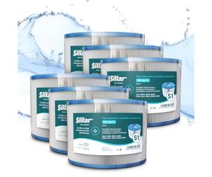 Sillar cartucce Filtro Tipo S1 per Intex PureSpa, Tessuto Resistente, ricambi per Spa gonfiabili, 6 pz, 11692/29001E
