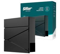 Sillar Cassetta postale da muro con serratura | Realizzato in acciaio zincato, resistente agli agenti atmosferici e ai raggi UV 37 × 10,5 × 37 cm, antracite | 2 chiavi | Tubo per giornali e volantini