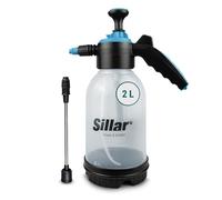 Sillar Irroratore a pressione 2L con lancia ergonomica | Spruzzatore da giardino per cura delle piante, diserbo, alberi da frutto, serre, fertilizzanti e prodotti fitosanitari