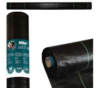 Sillar Pellicola Anti-Erbacce per Giardino, in Tessuto permeabile all'Acqua, Resistente agli Strappi e con Elevata stabilizzazione UV (90 g/m², 3x10m)