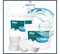 Sillar Pool Care Set Pastiglie di Cloro 5kg x 200g Granuli Shock 5kg Pulizia