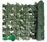 Sillar Siepe Artificiale da Esterno, 30 Pezzi, 3 x 0,5 m, Edera Finta, Frangivista Balcone, Rete con Foglie Finte per Recinzione, Terrazzo, Ringhiera, Giardino, Verde