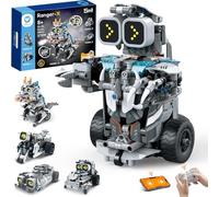 Sillbird Technic Robot per Bambini, 5-in-1 Drago/Robot/Motocicletta STEM Kit Robots, Giocattoli da Costruzione con Controllo Remoto e App,Idee Regalo per Ragazzi e Ragazze Dagli 8 Anni (646 pezzi)