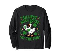 Silliest Irish Goose St Patricks Day Bere Divertimento Maglia a Manica