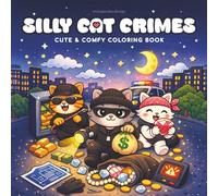 Silly Cat Crimes: Funny and Cute Cat Coloring Book for Adults & Teens Featuring Mischievous Cats, Silly Adventures and Relaxing Stress Relief Designs: ... Playful Heists and Cozy Nighttime Adventures
