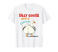 Silly Goose Amante Sciocco Gang Sciocco Oca Con Una Caboose Maglietta