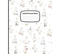 Silly Goose Composition Notebook: Cute and Funny Goose Pattern Journal | Wide Ruled, 7.5 x 9.25 Inches, 100 Pages