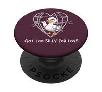 Silly Goose Cuore spezzato San Valentino Amore PopSockets PopGrip Adesivo