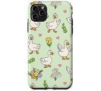 Silly Goose Funny Animal Lover Floral Cottagecore Theme Custodia per iPhone 11 Pro Max