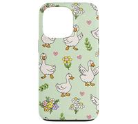 Silly Goose Funny Animal Lover Floral Cottagecore Theme Custodia per iPhone 13 Pro