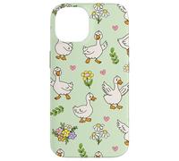 Silly Goose Funny Animal Lover Floral Cottagecore Theme Custodia per iPhone 14
