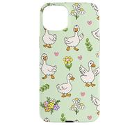 Silly Goose Funny Animal Lover Floral Cottagecore Theme Custodia per iPhone 15 Plus