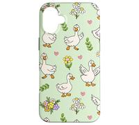 Silly Goose Funny Animal Lover Floral Cottagecore Theme Custodia per iPhone 16 Plus