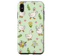 Silly Goose Funny Animal Lover Floral Cottagecore Theme Custodia per iPhone XS Max