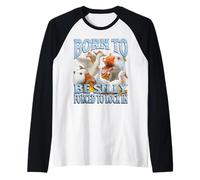 Silly Goose Funny Meme Bootleg Y2K Grafica Maglia con Maniche Raglan