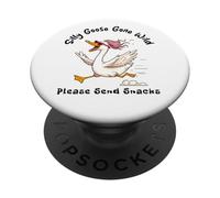 Silly Goose Gone Wild Si prega di inviare snack PopSockets PopGrip Adesivo