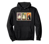 Silly Goose Halloween Duck Francobolli strega fantasma mantello Felpa con Cappuccio