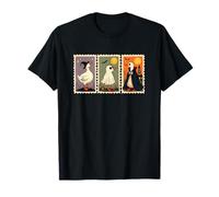 Silly Goose Halloween Duck Francobolli strega fantasma mantello Maglietta